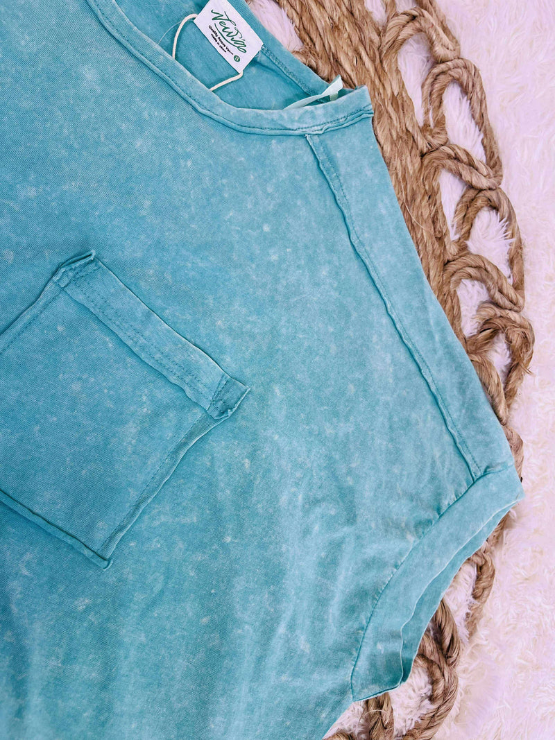 Very J Green round neck top