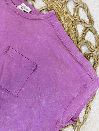 Very J Orchid round neck top