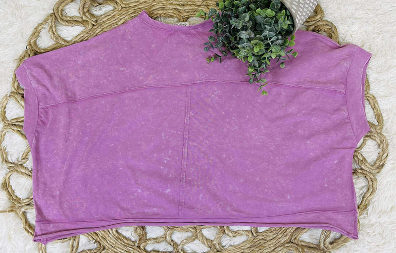 Very J Orchid round neck top