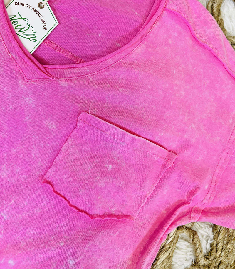 Very J Pink V-neck top