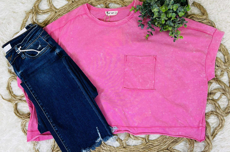 Very J Pink round neck top