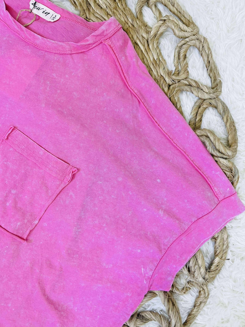 Very J Pink round neck top