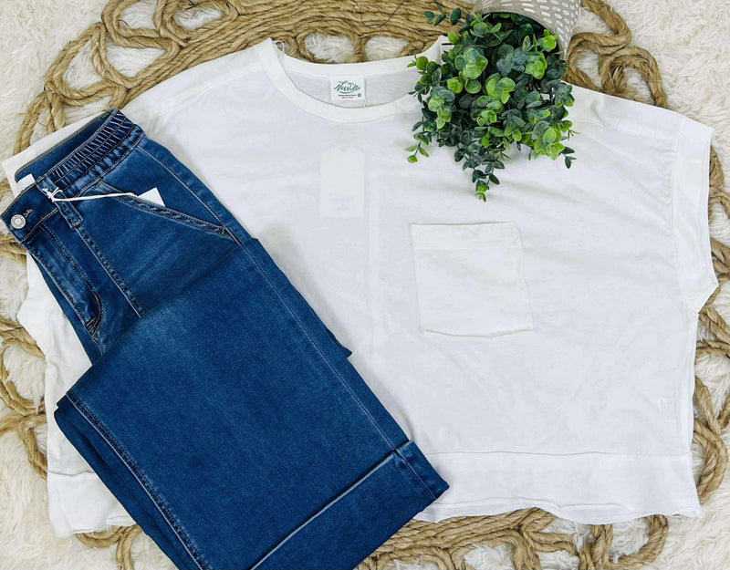 Very J White round neck top