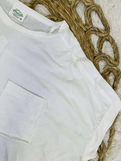 Very J White round neck top