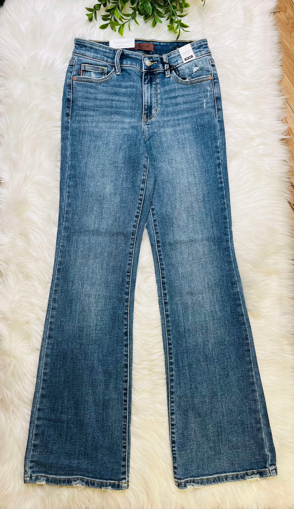 Vintage Wash Boot Cut Judy Blue Jeans Regular and Curvy Women’s