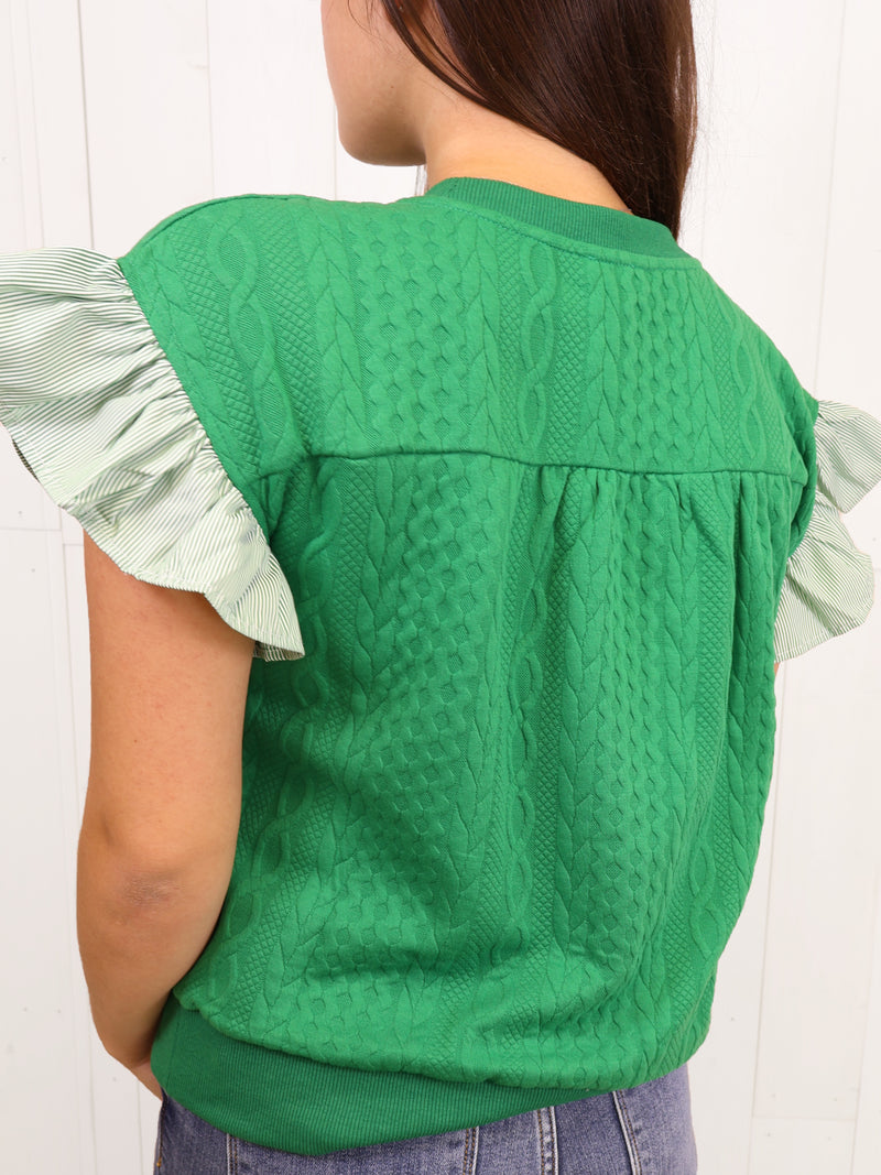 Voy Kelly Green Bow Top