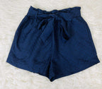 Voy Navy Print Bow Tie Shorts