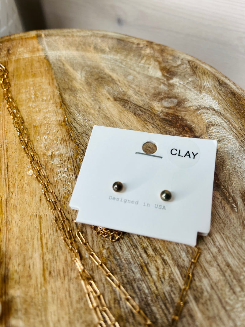 White and Gold Circle Beaded Necklace