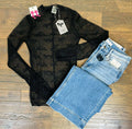 Women’s Basic Black Lace Undershirt Top