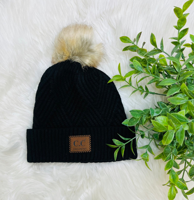 Women’s Black CC beanie