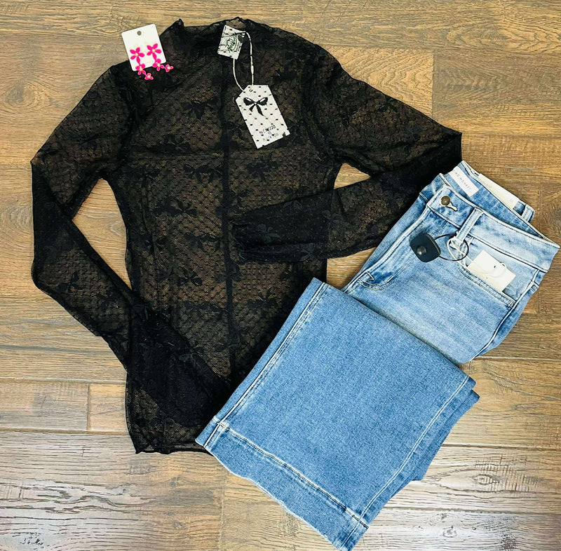 Women’s Basic Black Lace Undershirt Top