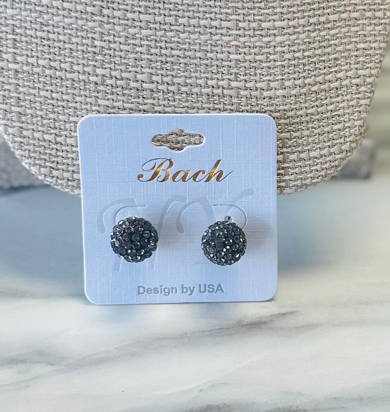 Women’s Black Rhinestone Earrings