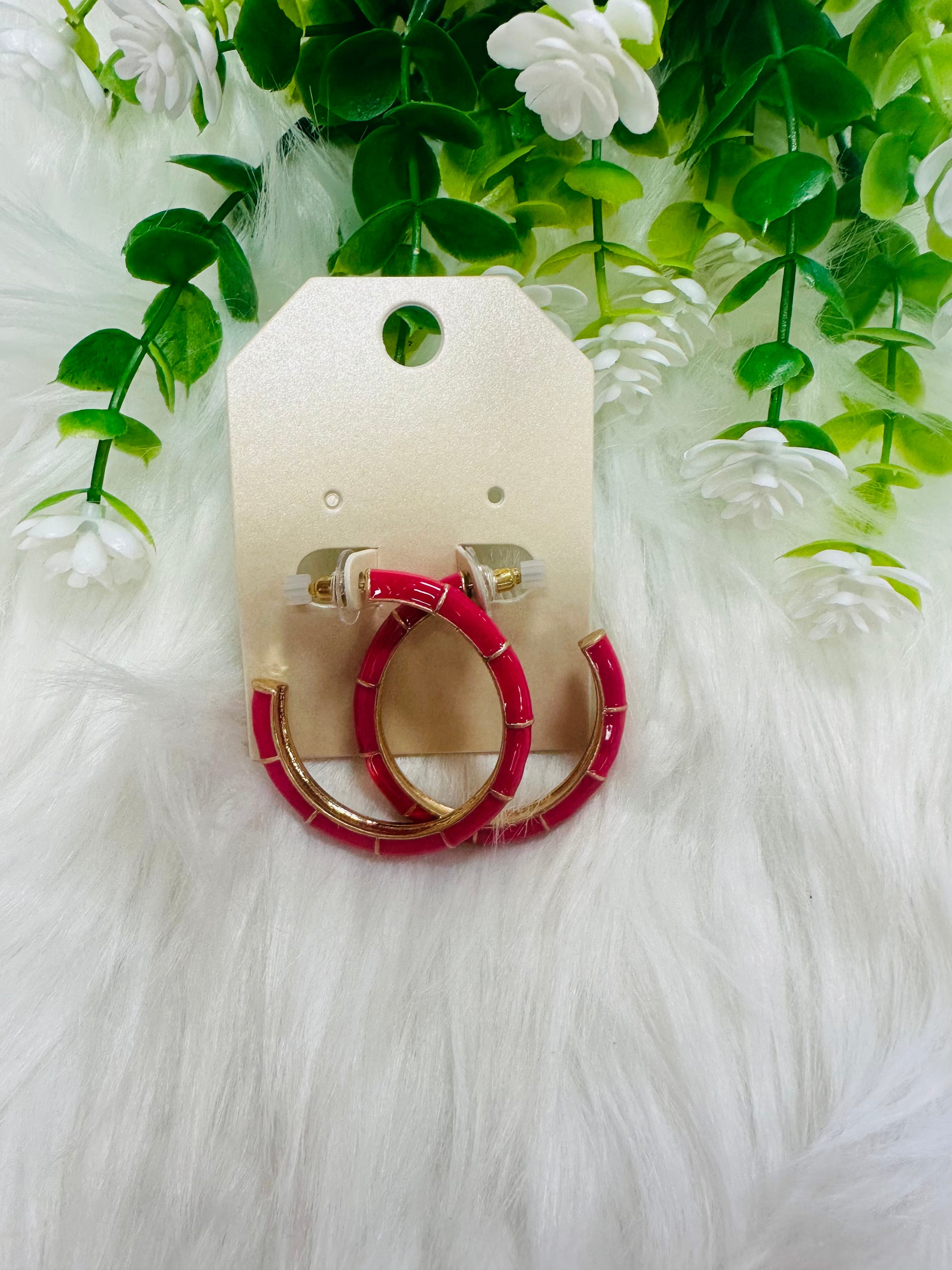 Women’s Blocked Hoops Earrings