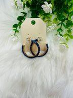 Women’s Blocked Hoops Earrings
