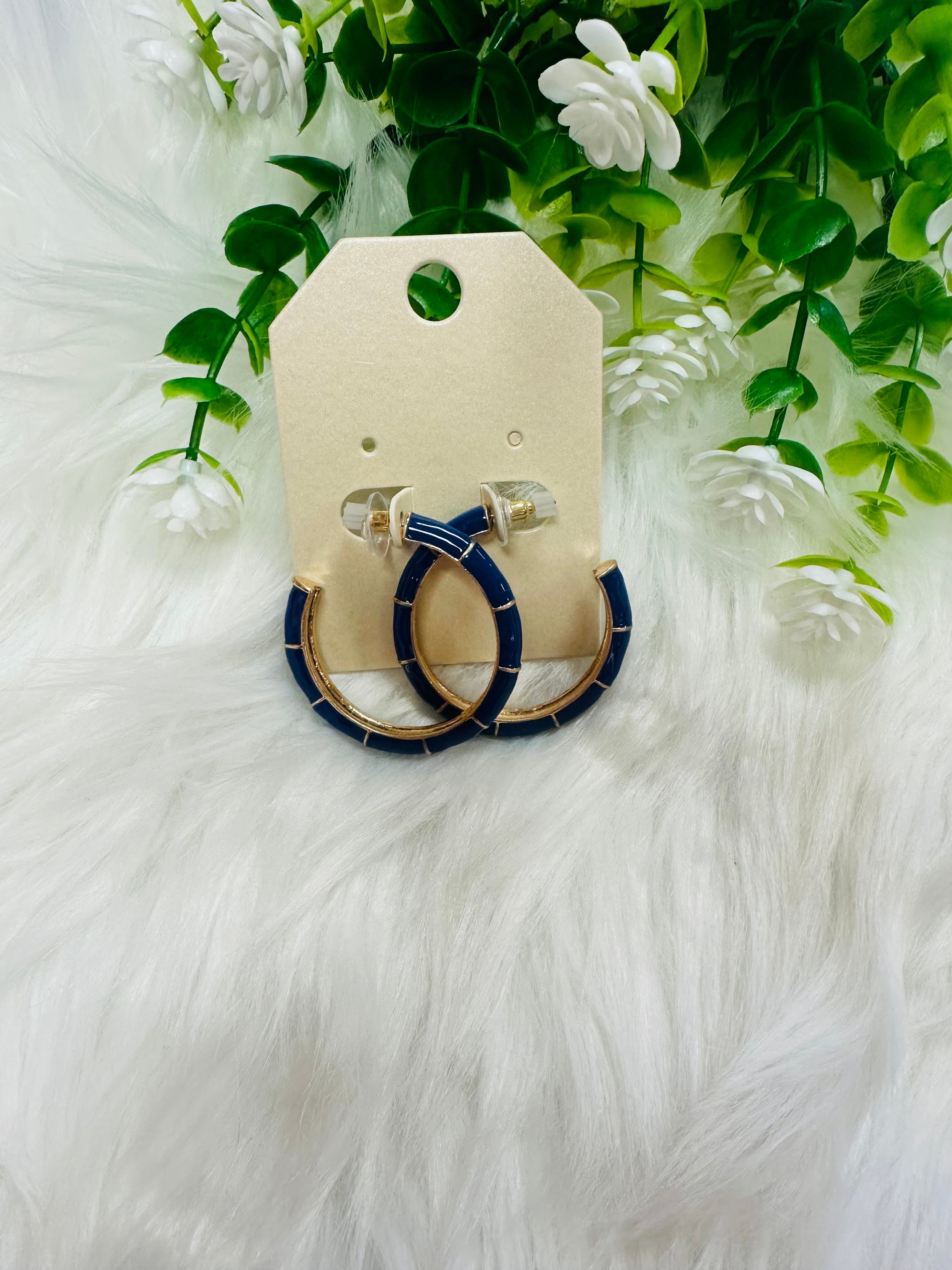 Women’s Blocked Hoops Earrings