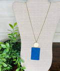 Women’s Blue Leather Necklace