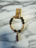 Women’s Brown Stone Tassel Bracelet