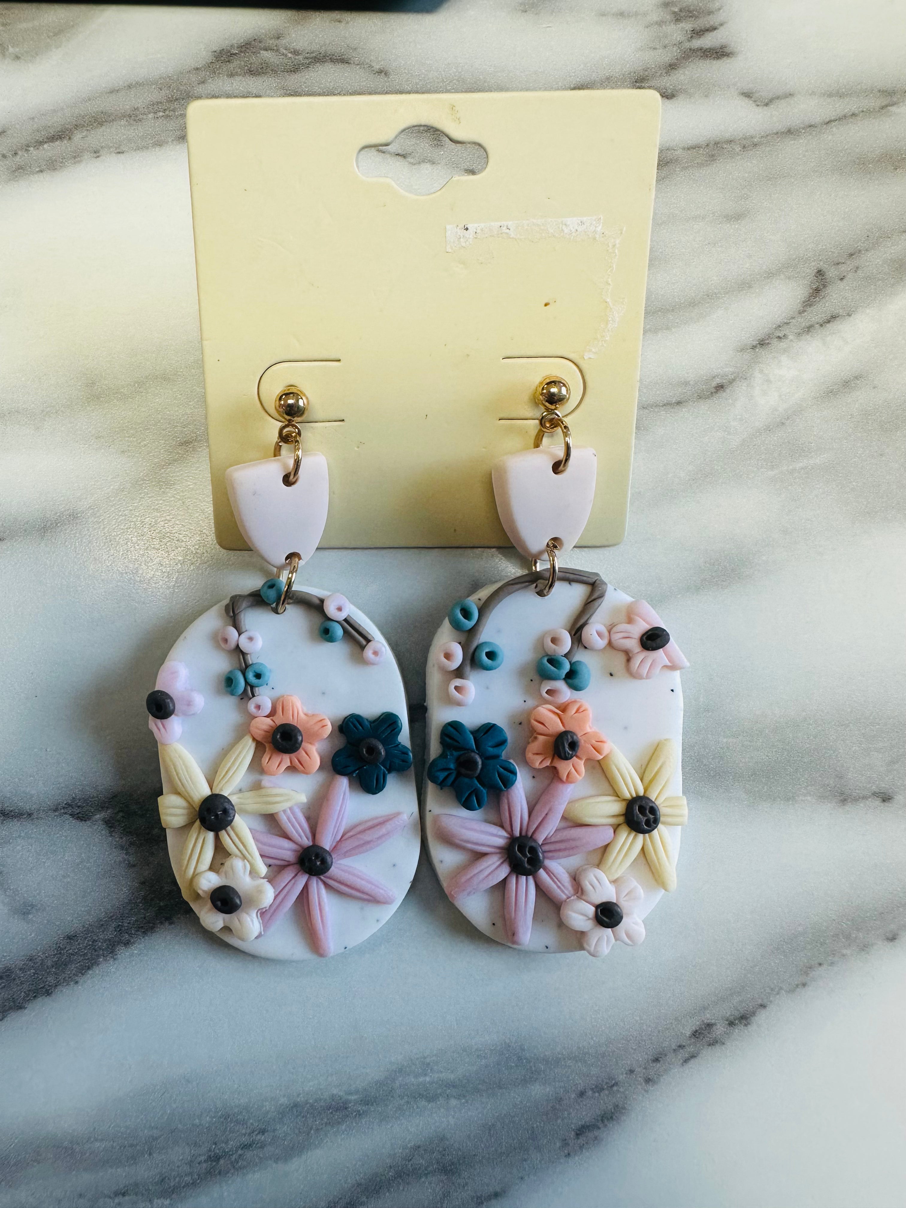 Women’s Clay Floral Earrings