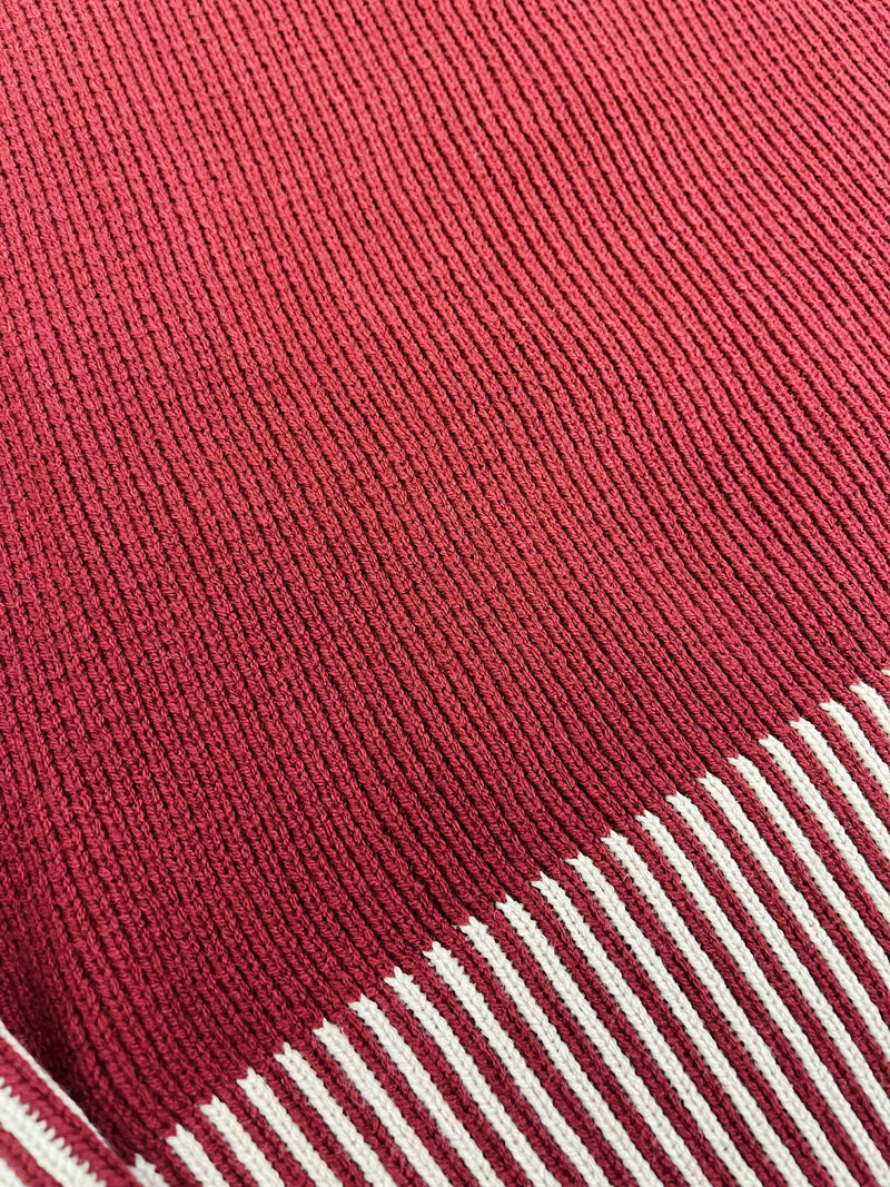 Women’s Contrast Hem button back Sweater Pullover Top