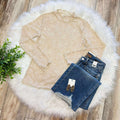 Women’s Cream Lace Floral Long Sleeve Layering Top