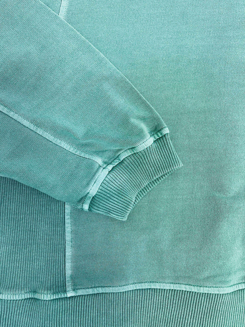 Women’s Curvy Enzyme Wash Pullover Sweater Dark Green