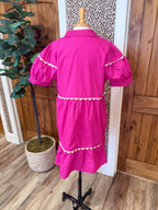 Women’s Curvy Umgee Pink RicRac Trim Dress