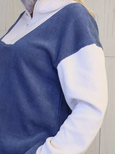 Women’s Denim Blue Relaxed Fit Corduroy Set