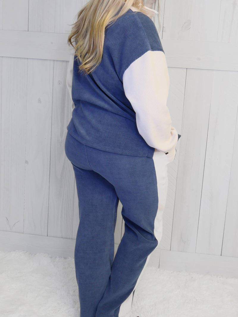 Women’s Denim Blue Relaxed Fit Corduroy Set