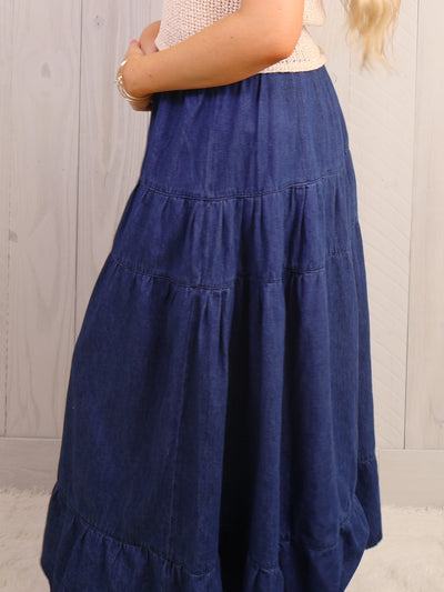 Women’s Denim Midi Skirt