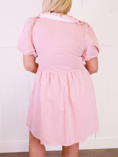 Women’s Entro Red Striped Dress