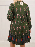 Women’s Forest Green Floral Dress FW