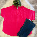 Women’s Fuschia Zenana Curvy Top