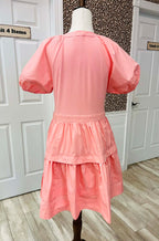 Women’s GiGiO Mini Dress with Layered Tiers in Pink
