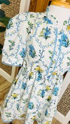 Women’s GiGiO Winding Vine Floral Button Down Dress