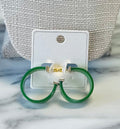 Women’s Green Hoop Earrings