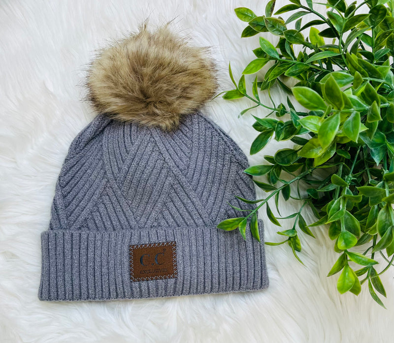 Women’s Grey CC beanie