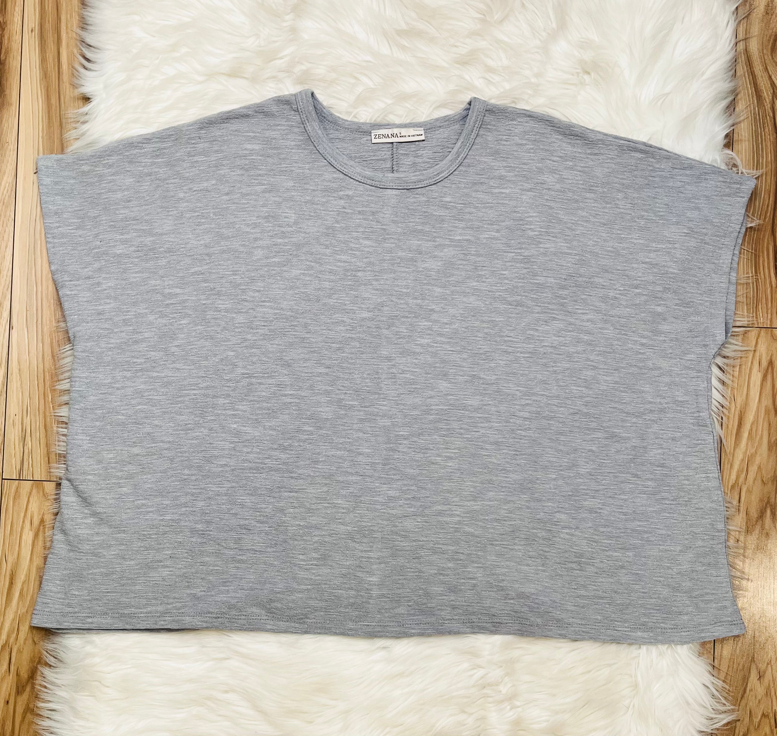 Women’s Heather Grey Sleeveless Pant Set