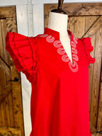Women’s Jodifl Red Ivory Embroidered Dress