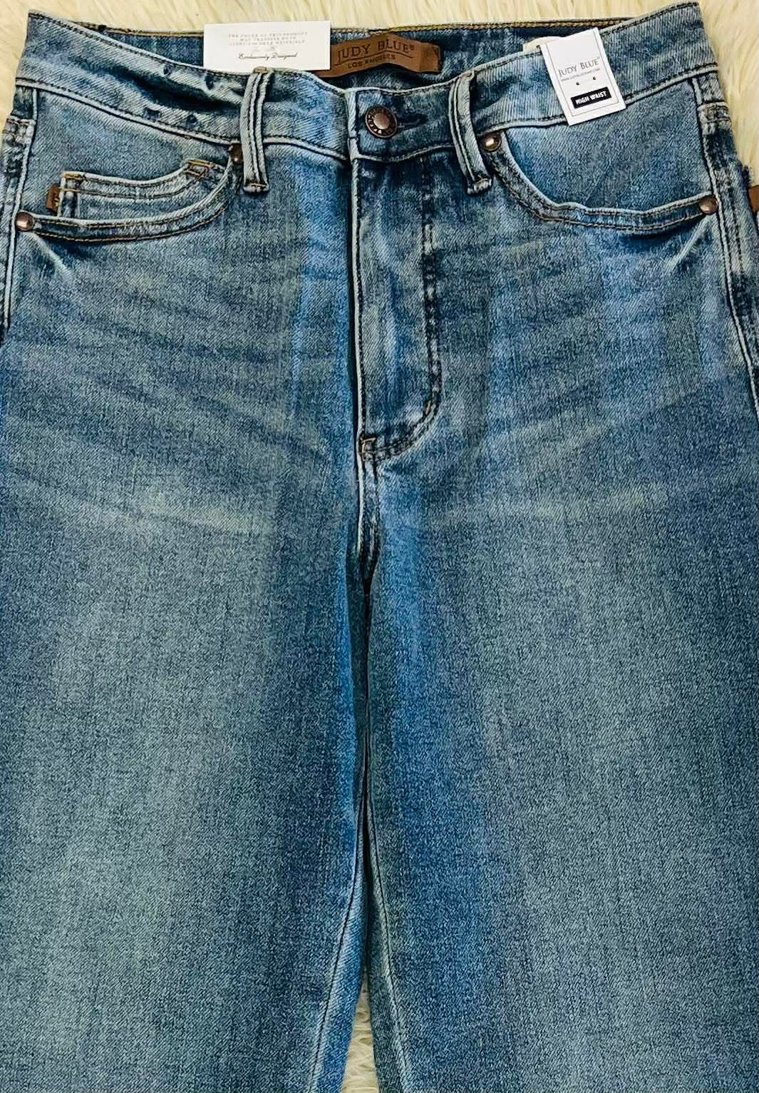 Women’s Judy Blue High Waist Tummy Control Slim Straight Cut Jeans Style # 1084