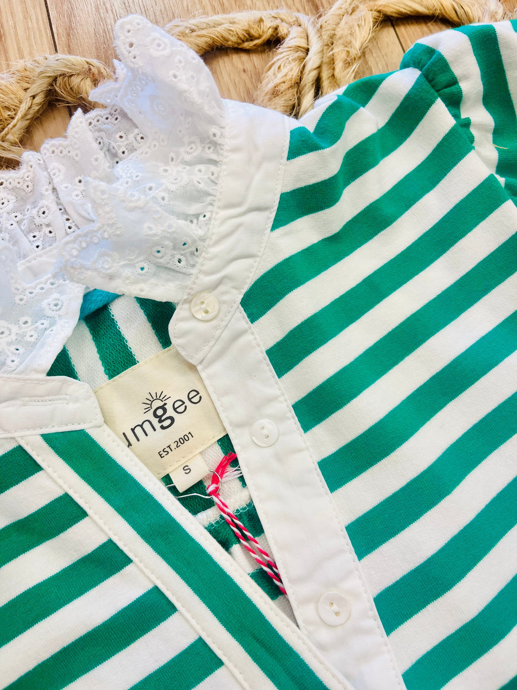 Women’s Kelly Green Striped Umgee Dress