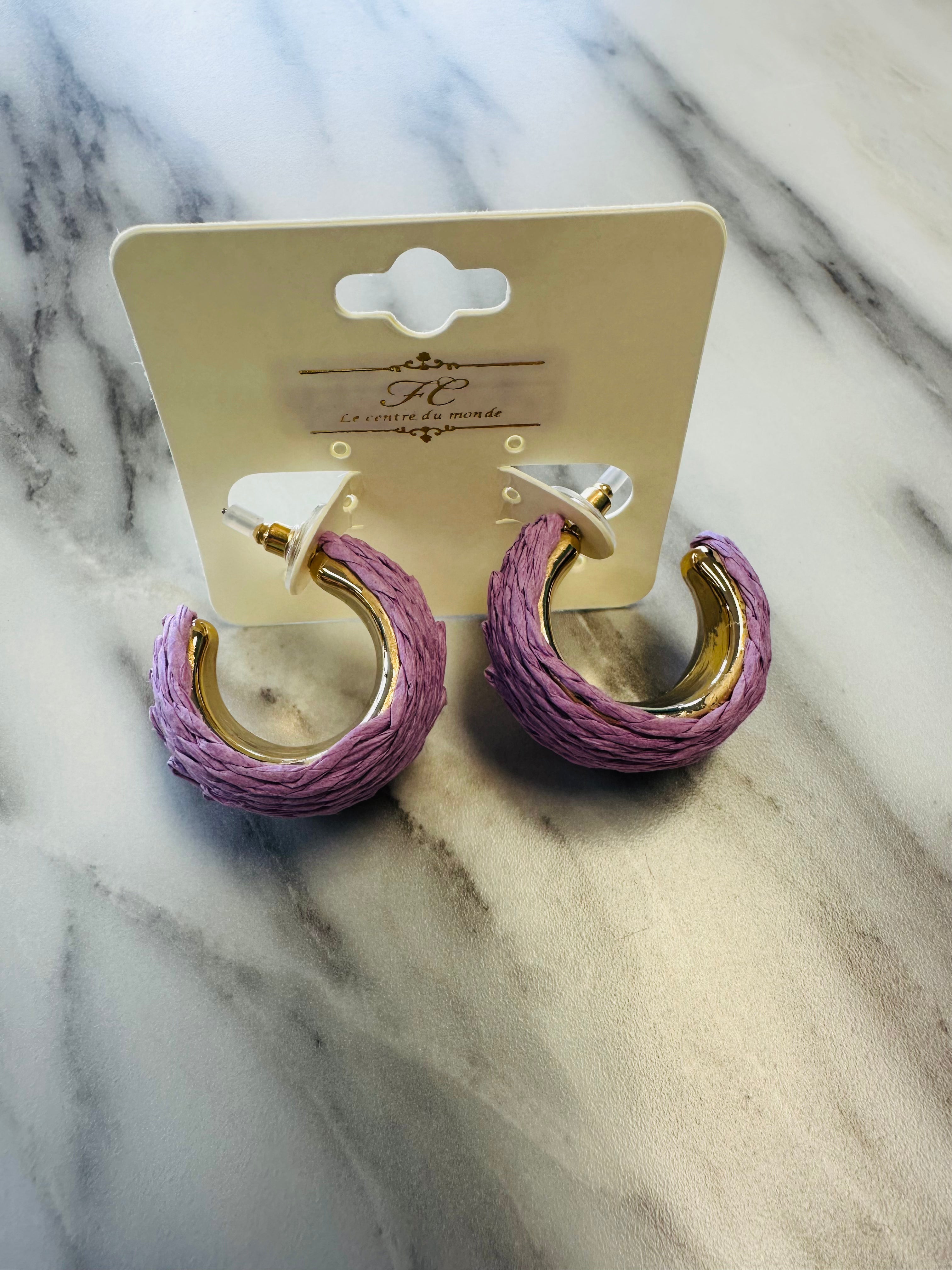 Women’s Lavender Hoop Earrings