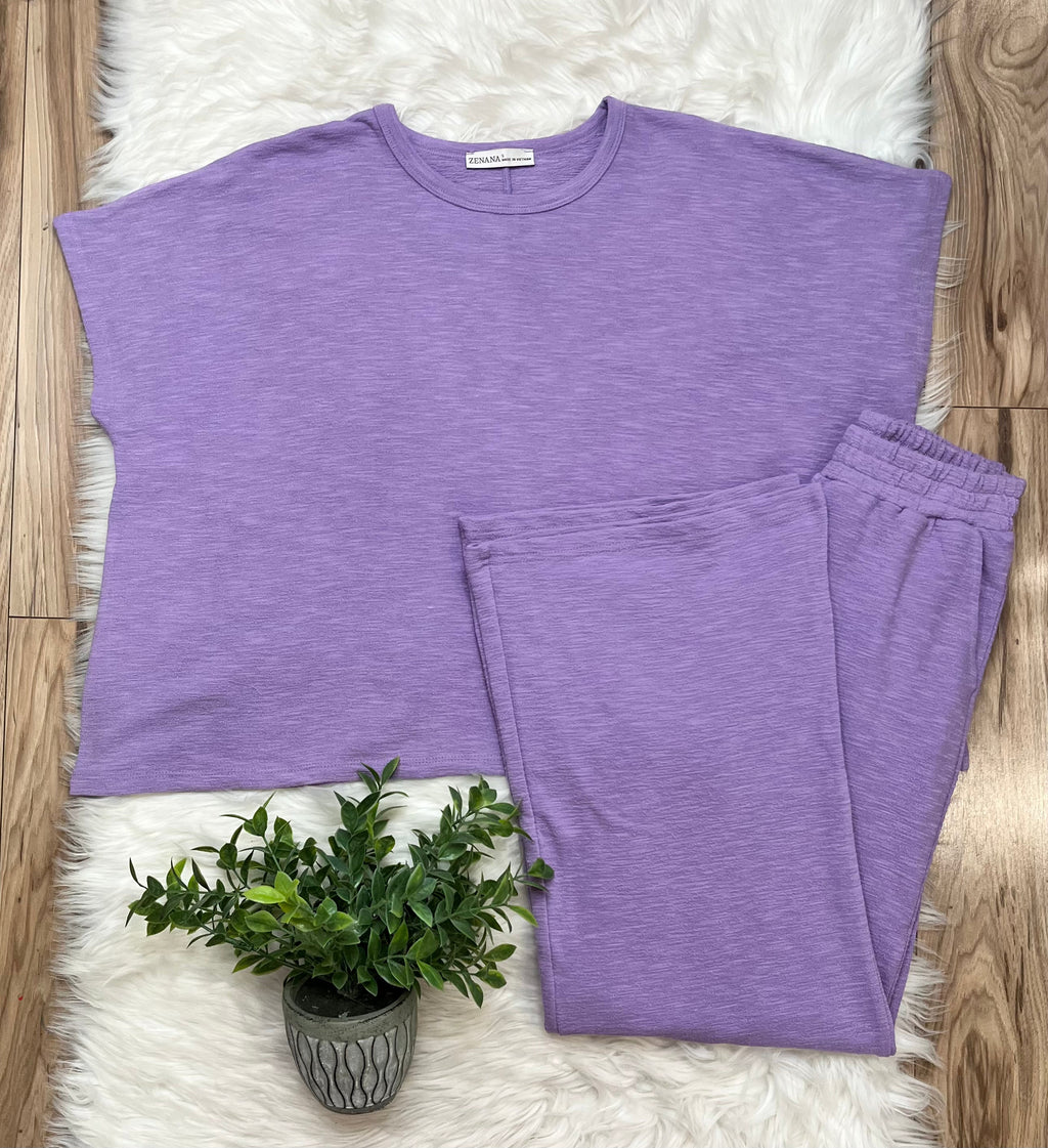 Women’s Lavender Sleeveless Pant Set