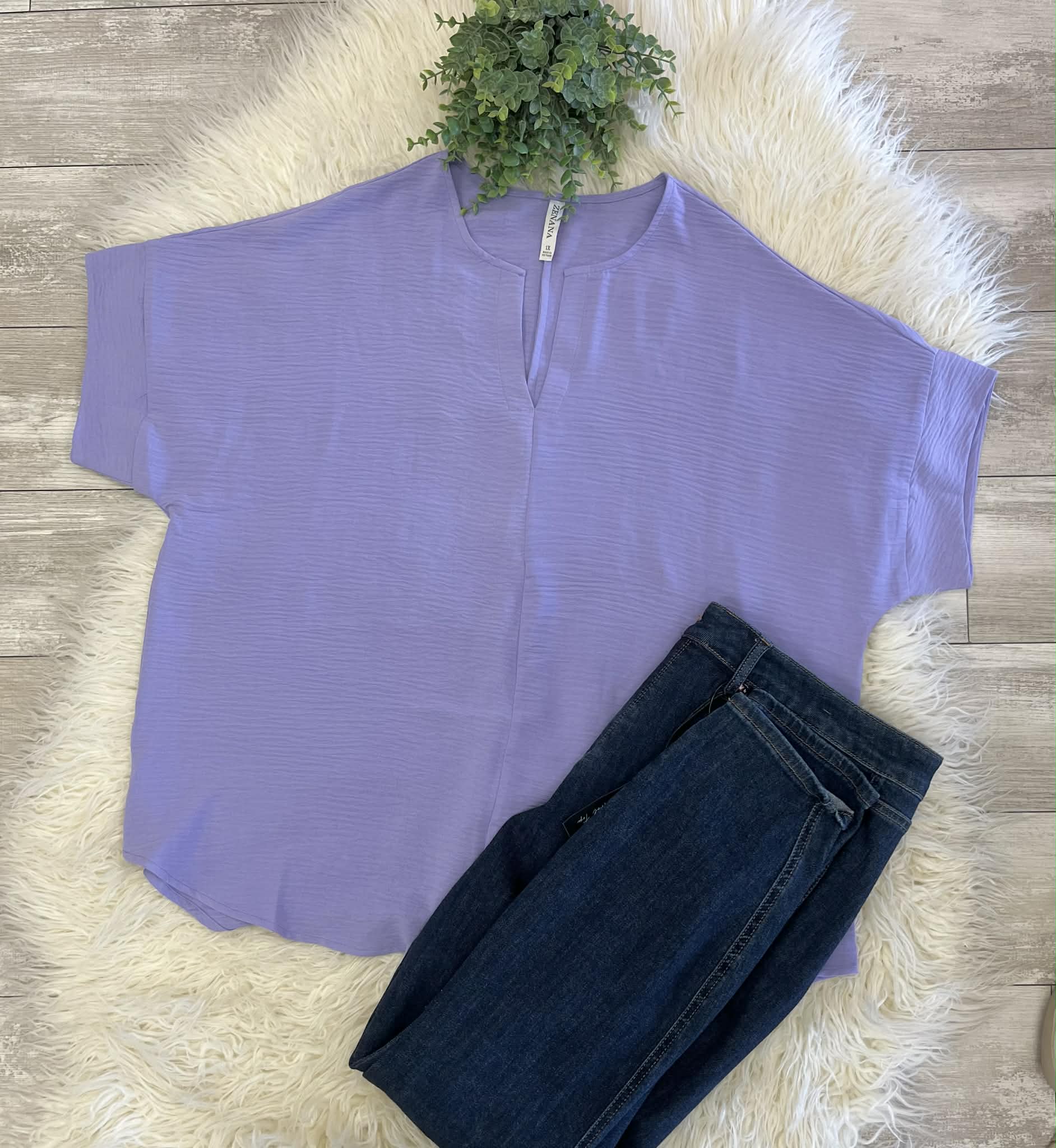 Women’s Lavender Zenana Curvy Top