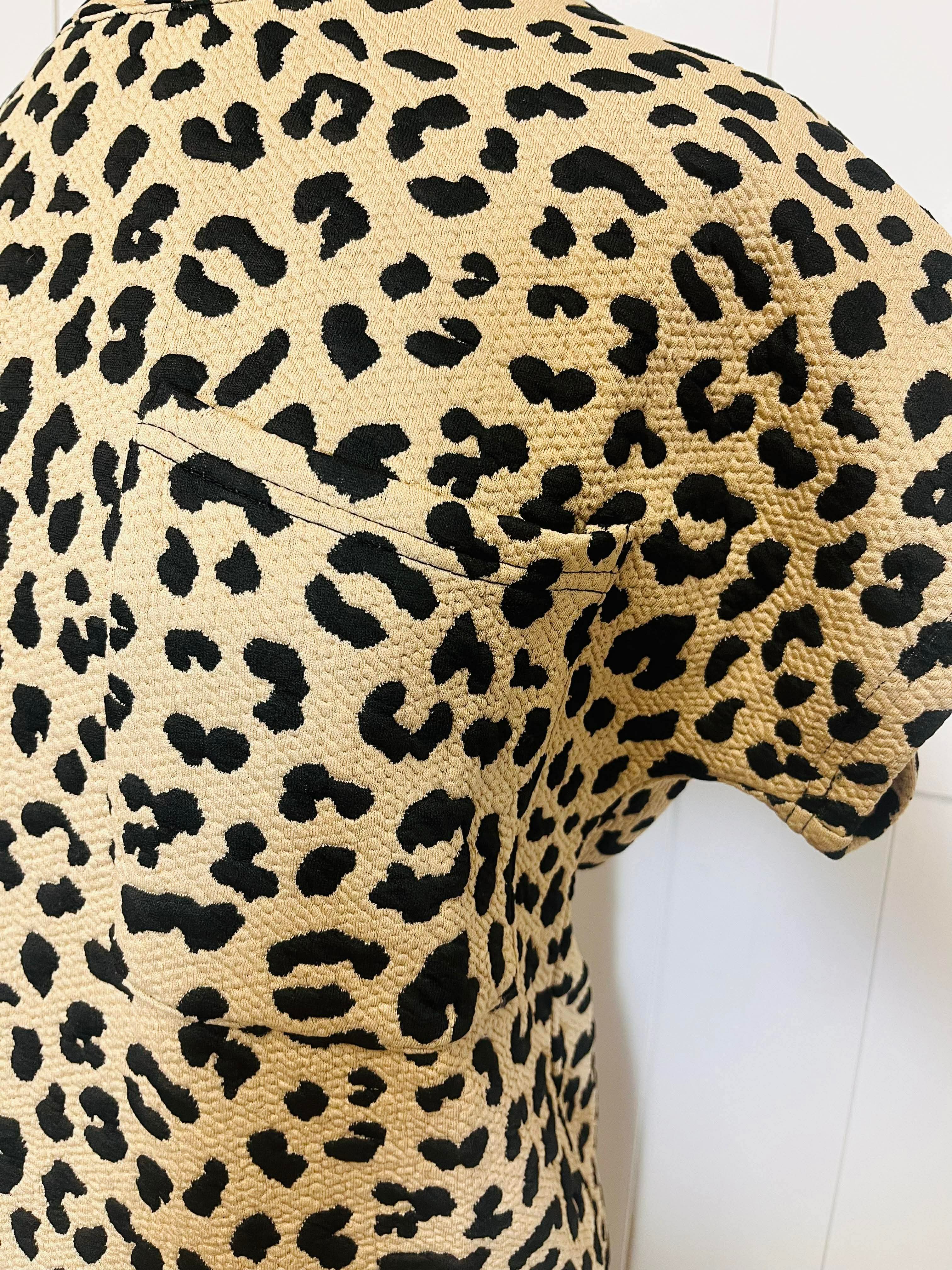 Women’s Leopard Jacquard Pocket Dress SS