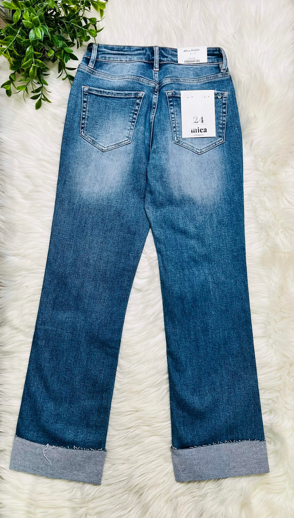 Women’s MICA High Rise Straight Asymmetrical Waistband Jeans
