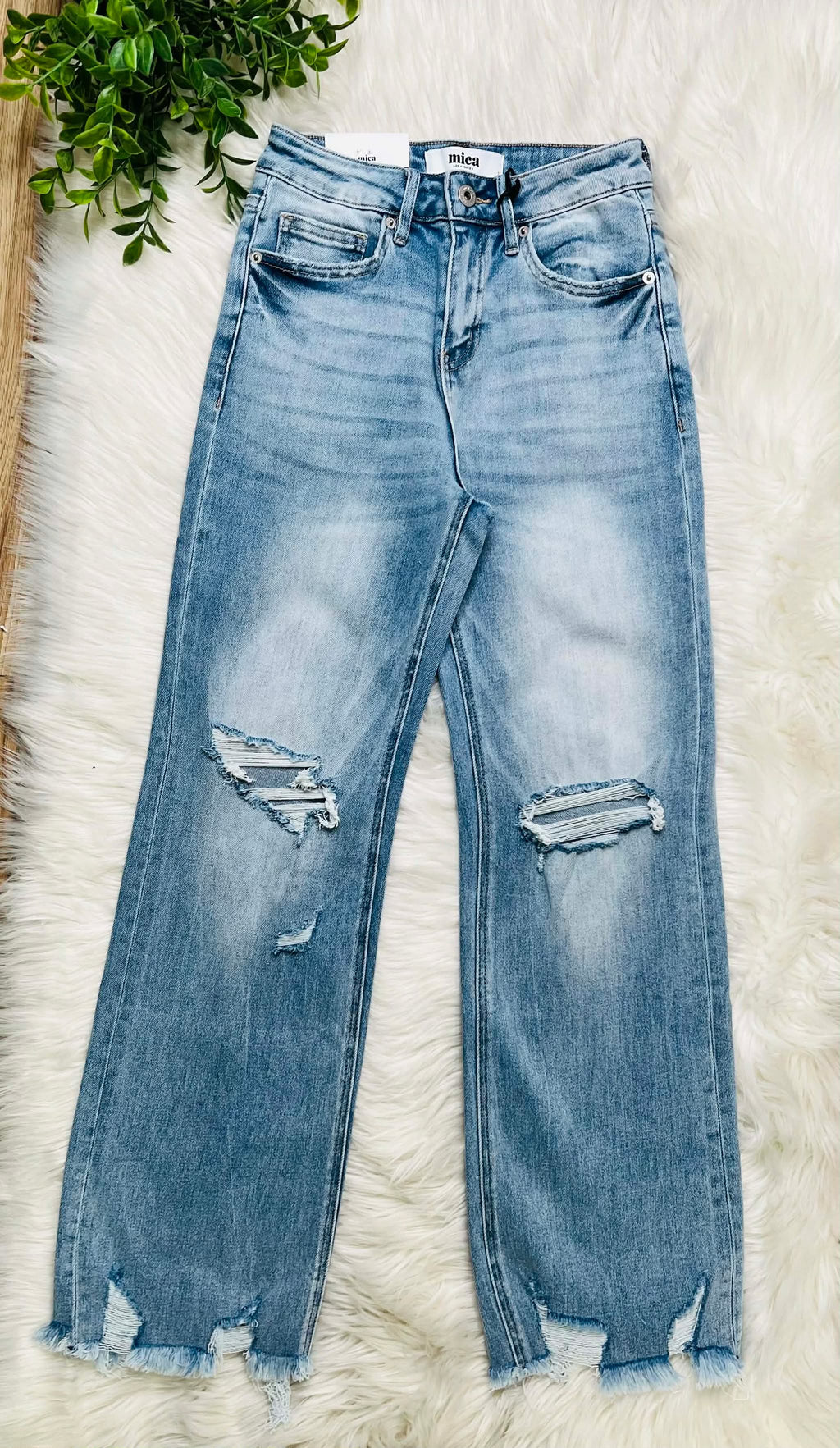 Women’s MICA Super High Rise Distressed Jeans Style #522M