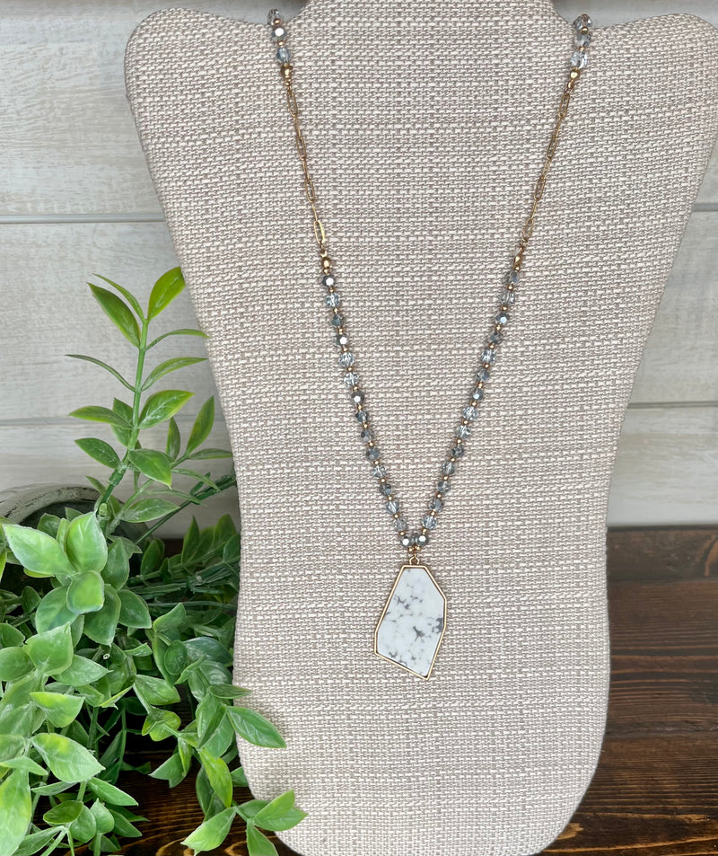 Women’s Marble Pendant Necklace
