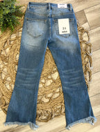 Women’s Mica High Rise Wide Leg Uneven Hem Jeans Style 3618