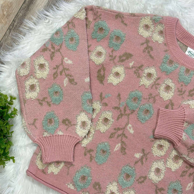 Women’s Mixed Print Floral Sweater Top