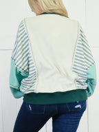 Women’s Oversized Mixed Print Pullover Top Sweater